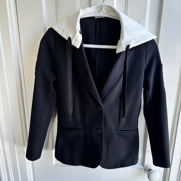 Miller Wendt Sloane Hooded Blazer Jacket Black - Picture 3 of 11